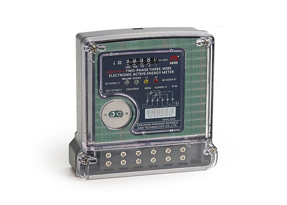 Contatore elettrico 2×127 220V 5 100 A del Cyclometer del contatore elettrico di fase di indicazione del LED doppio