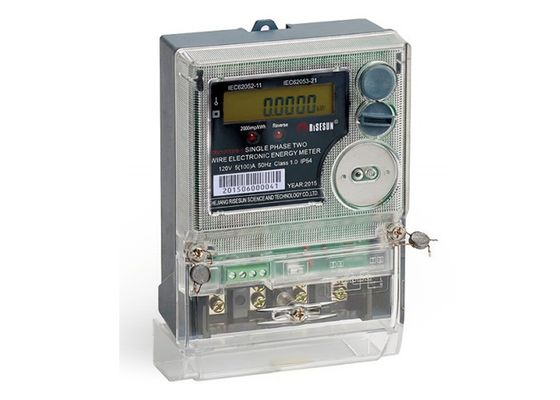 IEC 62056 21 accuratezza astuta multifunzionale della classe 2,0 del misuratore di potenza di monofase